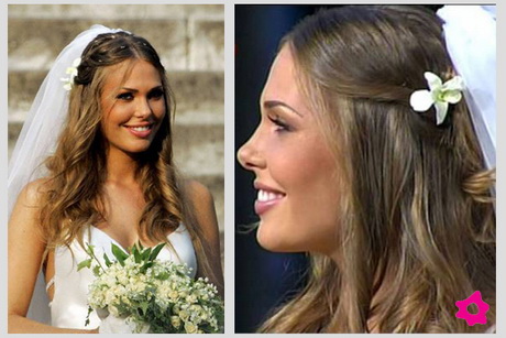 Acconciature sposa capelli lunghi con velo