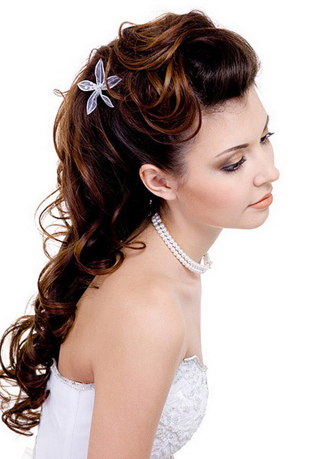 Acconciature sposa capelli lunghi semi raccolti Acconciature sposa capelli lunghi semi raccolti