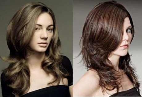 Tagli scalati capelli lunghi