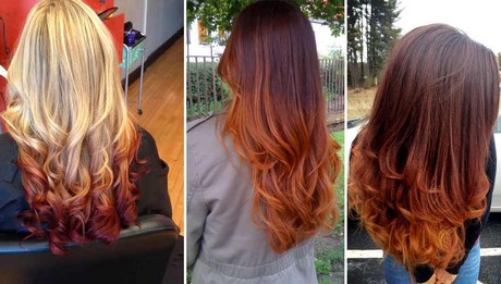 Shatush rosso rame su capelli castani