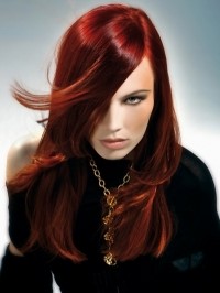 Shatush su capelli rossi tinti