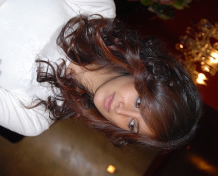 Capelli castani con meches rosse