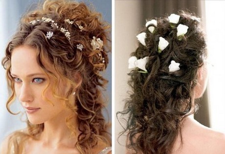 Capelli ricci per matrimonio