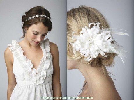 Accessori acconciature sposa capelli corti