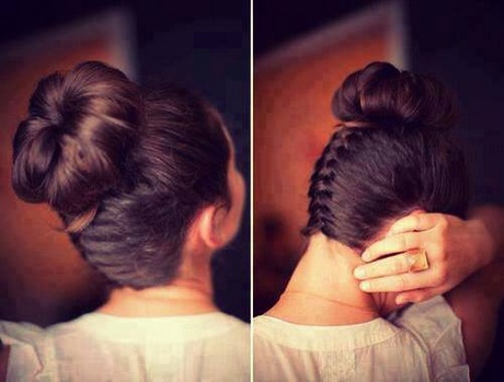 Acconciature con trecce e chignon