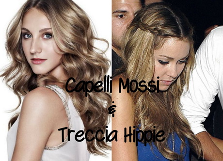 Capelli ondulati trecce