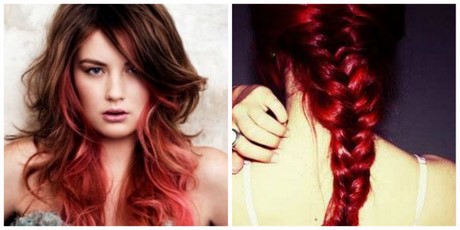 Capelli neri con shatush rosso