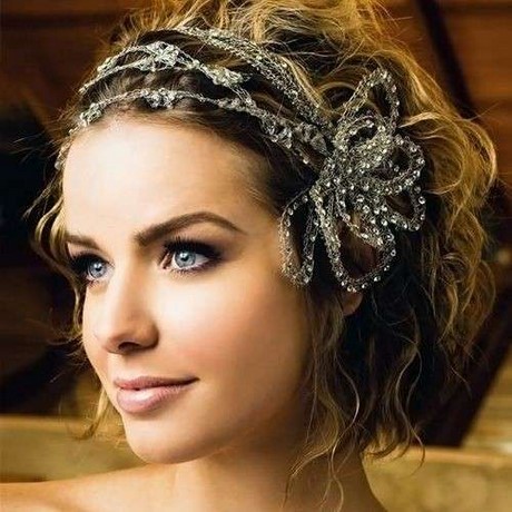 Acconciature sposa capelli corti con cerchietto