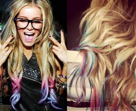 Capelli colorati con meches