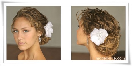 Acconciature da sposa con fiori