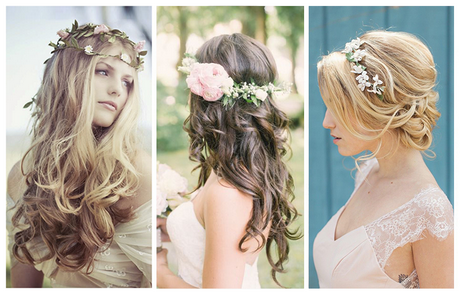 Capelli sposa con fiori