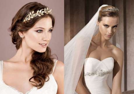 Capelli sposa con coroncina