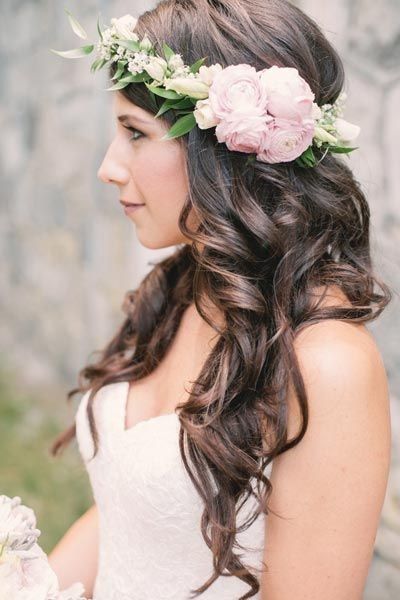 Capelli sposa con coroncina