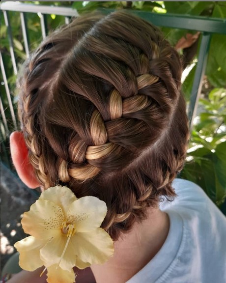 Capelli mossi treccia e piastra